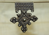 Antique Silver Berber Cross Pendant