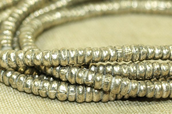 New 3-3.5mm "Antique Silver" Heishi