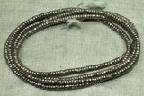 3mm Silver Color Metal Heishi from Ethiopia