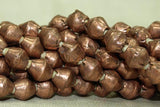 8mm Copper Bicone Beads from Ethiopia
