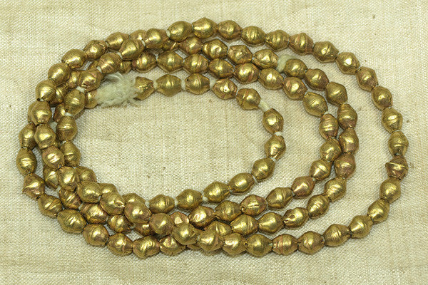 New Brass Bicone Beads from Ethiopia