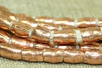 4mm Tapered Tube Copper Beads from Ethiopia