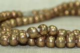 4mm Tapered Tube Copper Beads from Ethiopia