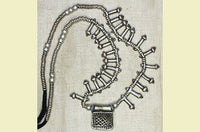 Ethiopian Silver Telsum and Penis Beads Necklace