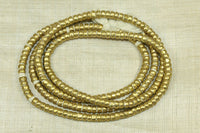 4mm Smooth Shiny Brass Heishi from Ethiopia