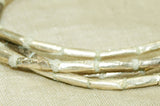 Silver Color Base Metal "Bugle" Bead from Ethiopia