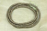 4mm Silver Color Base Metal Heishi from Ethiopia