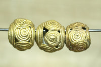 Traditional Swirlie Brass Bead, small