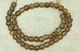Strand of Small Brass Basket Beads from Ghana