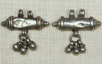 Vintage Silver Tube Pendant from India