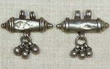 Vintage Silver Tube Pendant from India