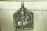 Large Rajasthani Rider Silver Pendant from India