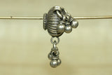 Antique Fluted Silver Bead with Dangles