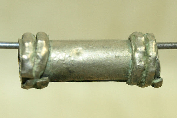 Vintage Silver Tube Bead from India