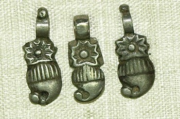 Small Old Silver Indian Dangles