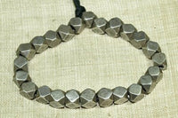 Antique Coin Silver Faceted Beads