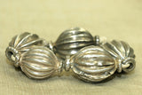 Vintage Silver Fluted Beads, Set B