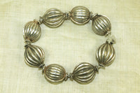 Antique Silver Fluted Beads from India