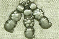 Set of 3 Antique Coin Silver Dangles from India
