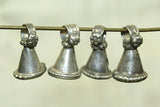 Set of four Indian Silver Cone-Drops