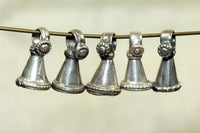 Set of five Indian Silver Cone-Drops