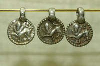 Coin Silver Charm with Lion