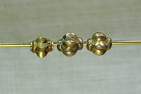 Antique 18Kt India Gold Fluted Bead