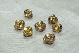 Antique 18Kt India Gold Fluted Bead