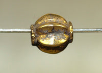 Small 18 Kt Gold Fluted Bead from India