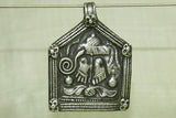 Old Coin Silver Vishnu and Cobra Pendant, India