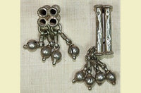Unusual Pair of Old Silver Spacer-Beads from India