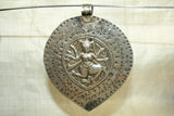 Large Silver Shiva Pendant from India