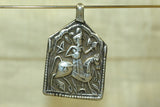 New Silver Rajasthani Rider Amulet from India