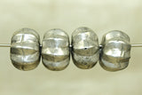 Old silver Fluted bead from India