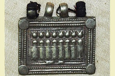 Heavy Silver "Seven Mothers/Sisters" Amulet from India