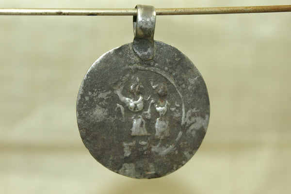 Chamunda and Chotila, Twin Hindu Goddesses Silver Pendant
