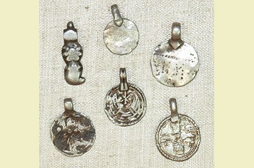 Set of Miscellaneous Silver Amulets from India