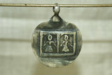 Silver Twin Goddeses Amulet