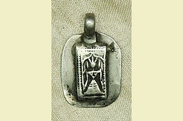 Vintage Silver Indian Amulet