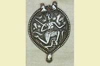 Large Shiny Vintage Dancing Shiva Pendant