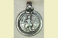Vintage Shiny Silver Indian Pendant
