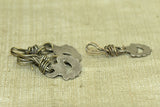 Four coin silver Scallop Dangles from India