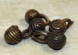 Set of Five Cast Brass Dangles from Nigeria
