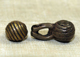Set of Five Cast Brass Dangles from Nigeria