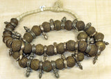 Strand of Cool Nigerian Brass Beads & Tuareg Daggers