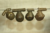 Set of four Antique Nigerian Brass bells