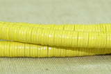 Bright Yellow 4mm Plastic Disk Beads