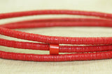 4mm Bright Red New Plastic Disk Beads
