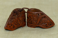 Carved Boxwood Pair of Shoes