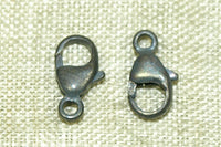Oxidized Sterling Silver 9mm Lobster Clasp
